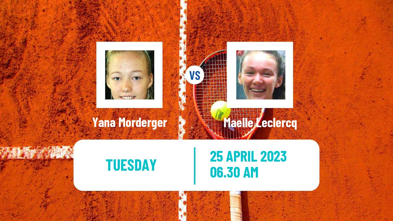 Tennis ITF Tournaments Yana Morderger - Maelle Leclercq