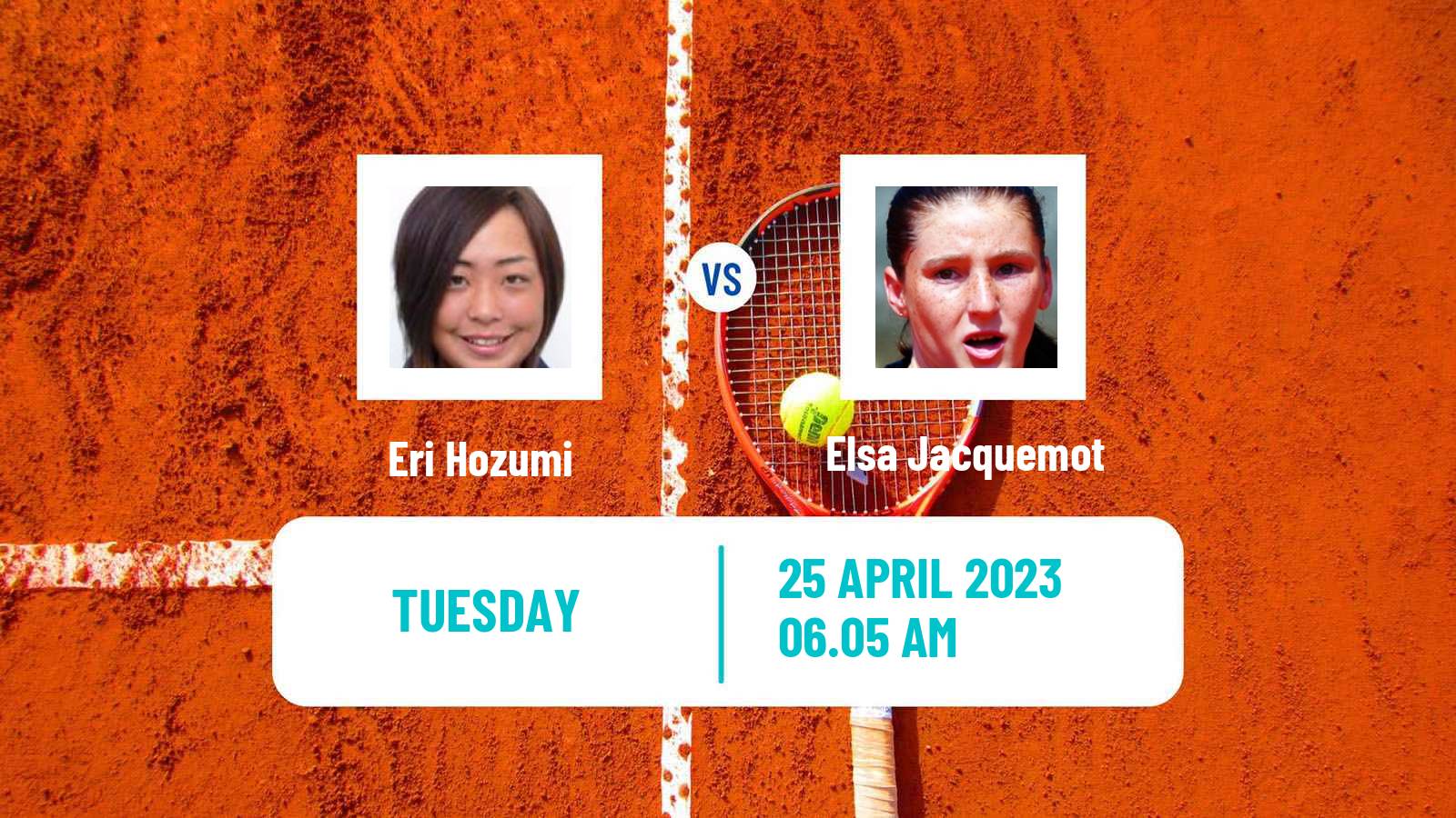 Tennis ITF Tournaments Eri Hozumi - Elsa Jacquemot