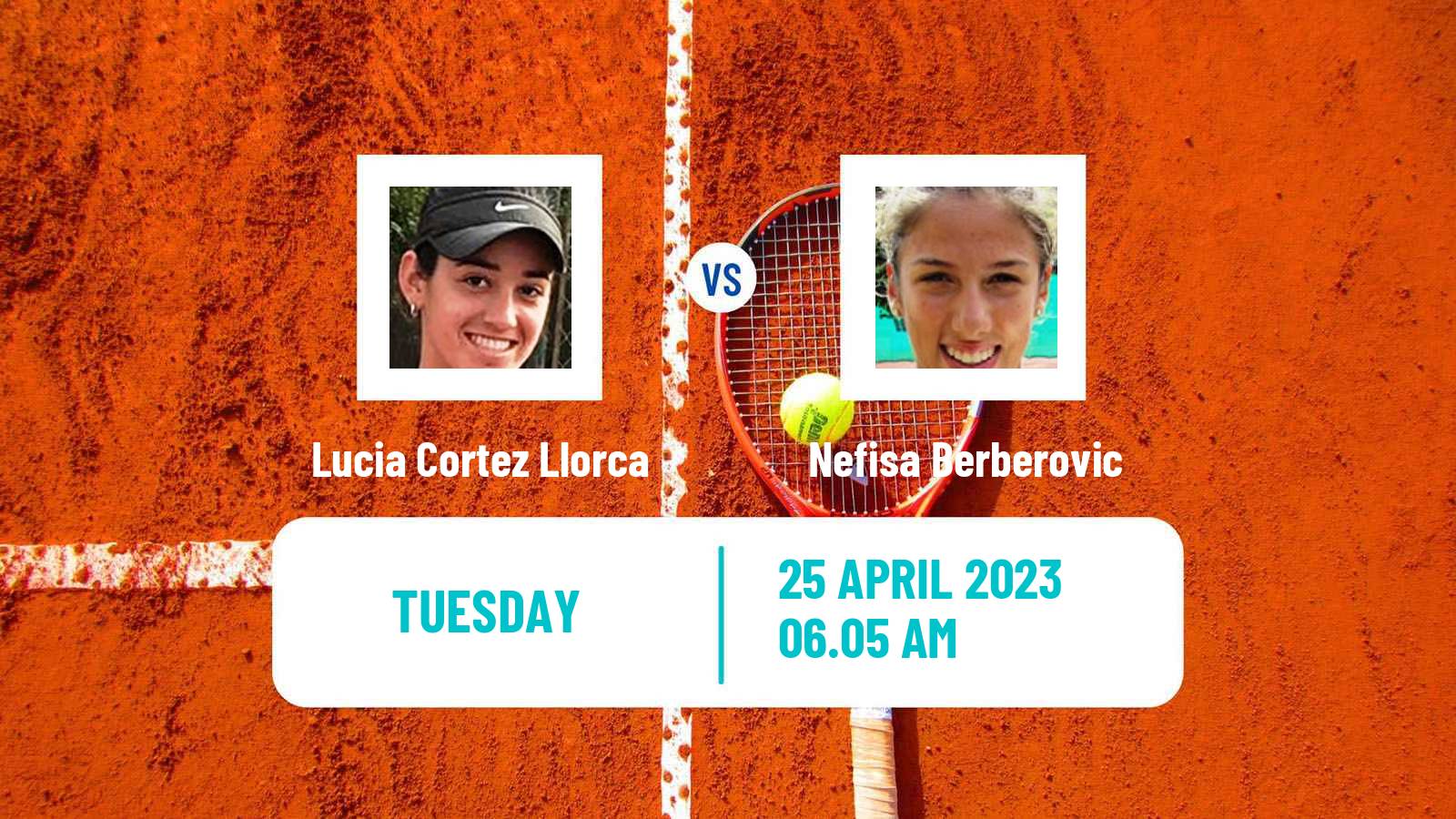 Tennis ITF Tournaments Lucia Cortez Llorca - Nefisa Berberovic