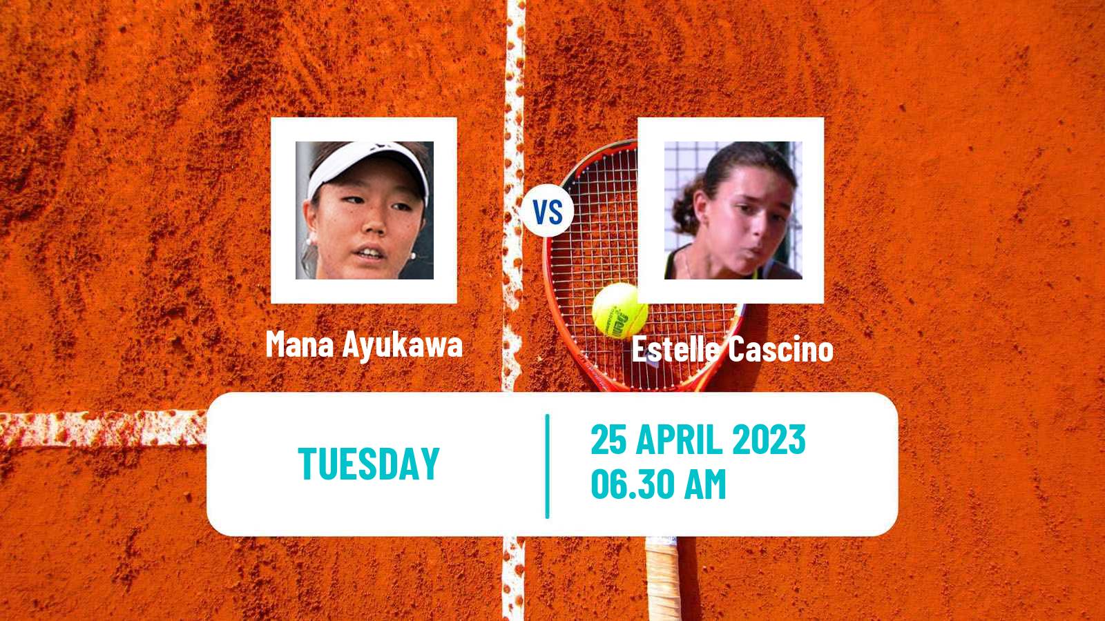 Tennis ITF Tournaments Mana Ayukawa - Estelle Cascino