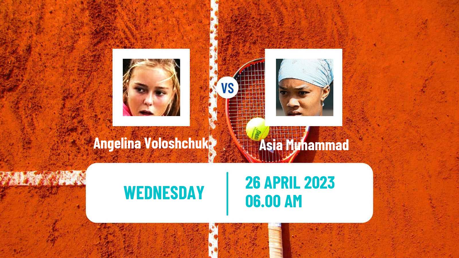 Tennis ITF Tournaments Angelina Voloshchuk - Asia Muhammad