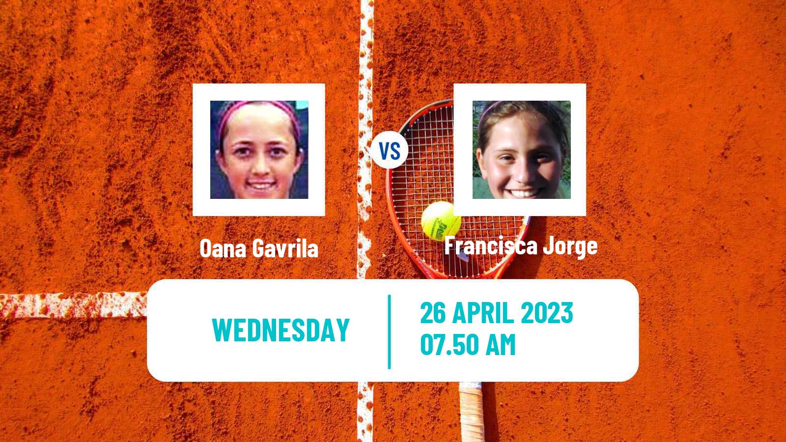 Tennis ITF Tournaments Oana Gavrila - Francisca Jorge