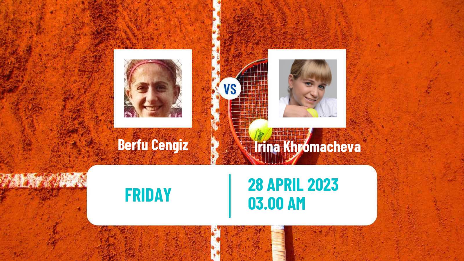 Tennis ITF Tournaments Berfu Cengiz - Irina Khromacheva