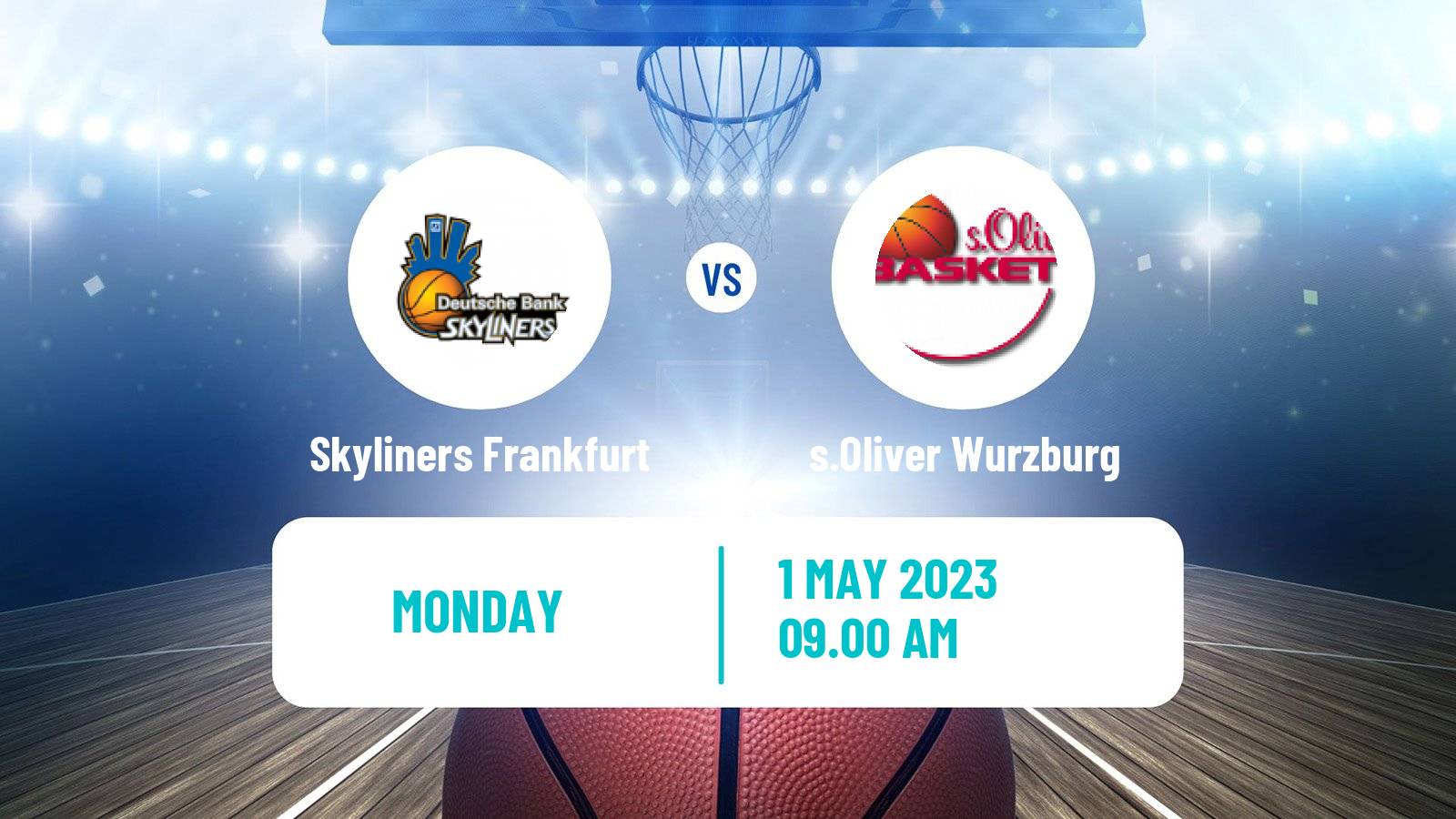 Basketball German BBL Skyliners Frankfurt - s.Oliver Wurzburg