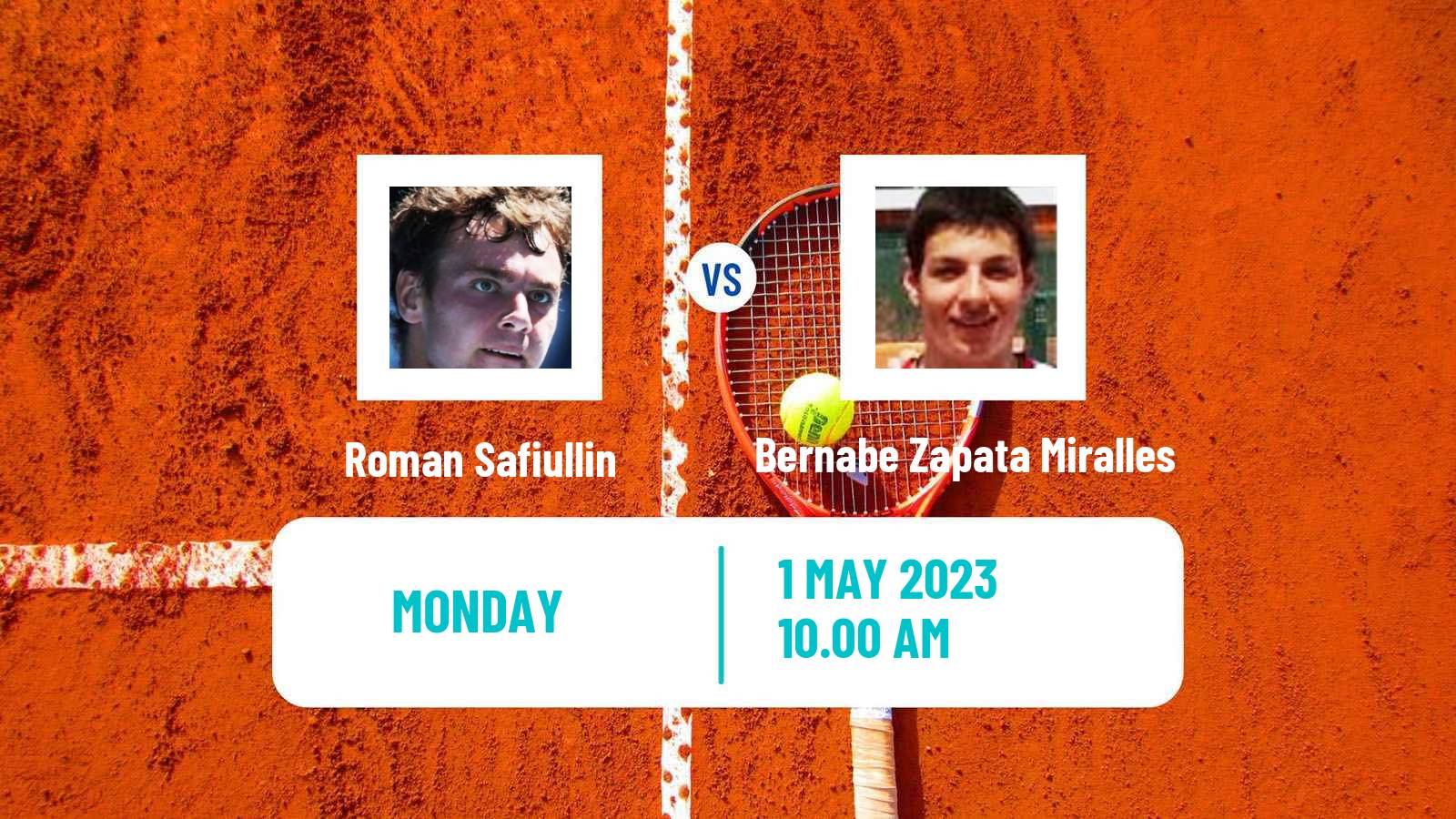 Tennis ATP Madrid Roman Safiullin - Bernabe Zapata Miralles