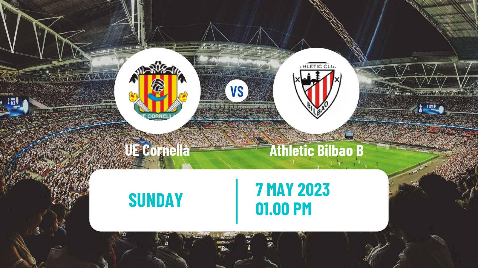 Soccer Spanish Primera RFEF Group 2 Cornellà - Athletic Bilbao B