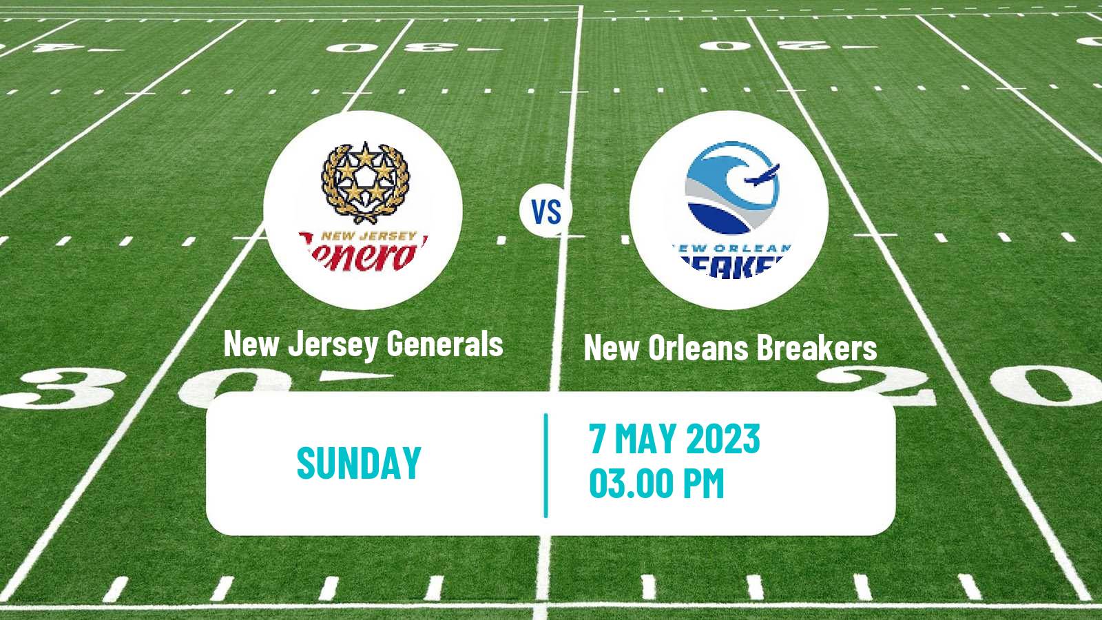 American football USFL New Jersey Generals - New Orleans Breakers