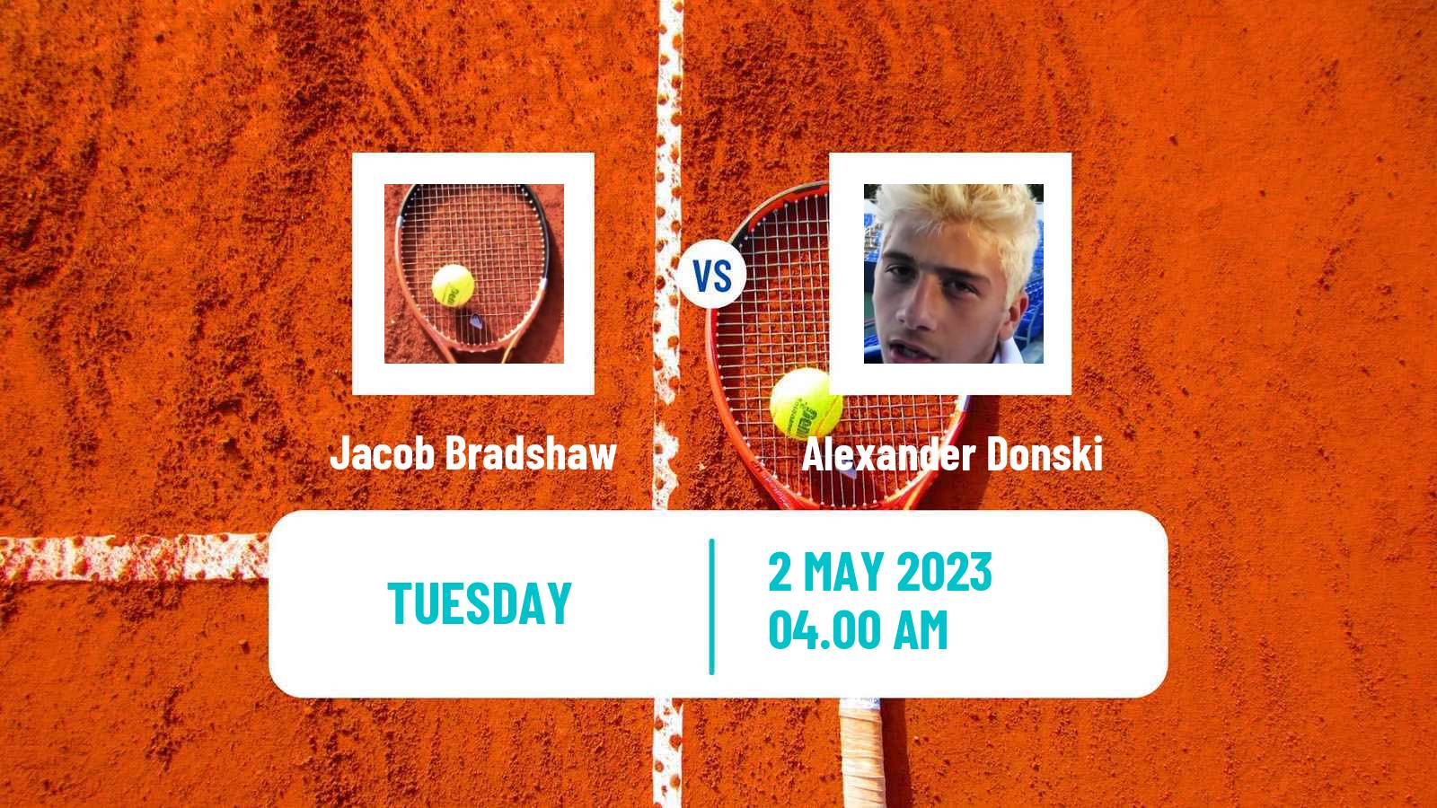 Tennis ITF Tournaments Jacob Bradshaw - Alexander Donski