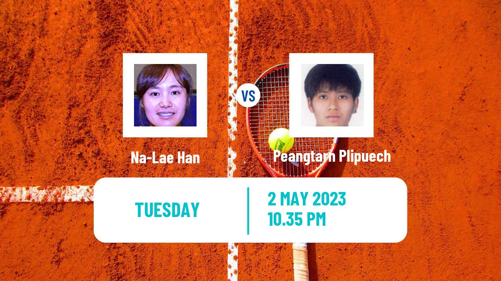 Tennis ITF Tournaments Na-Lae Han - Peangtarn Plipuech