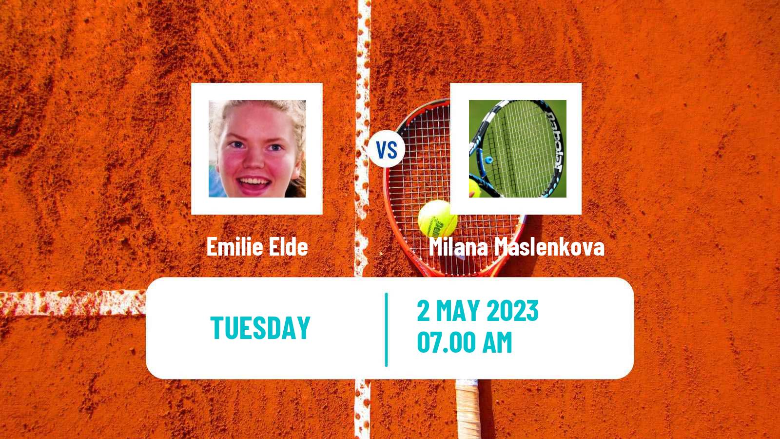 Tennis ITF Tournaments Emilie Elde - Milana Maslenkova
