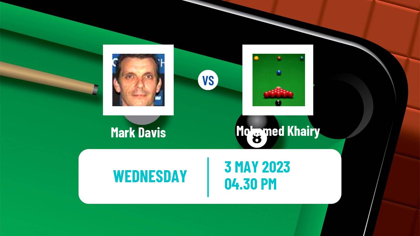 Snooker Snooker Mark Davis - Mohamed Khairy