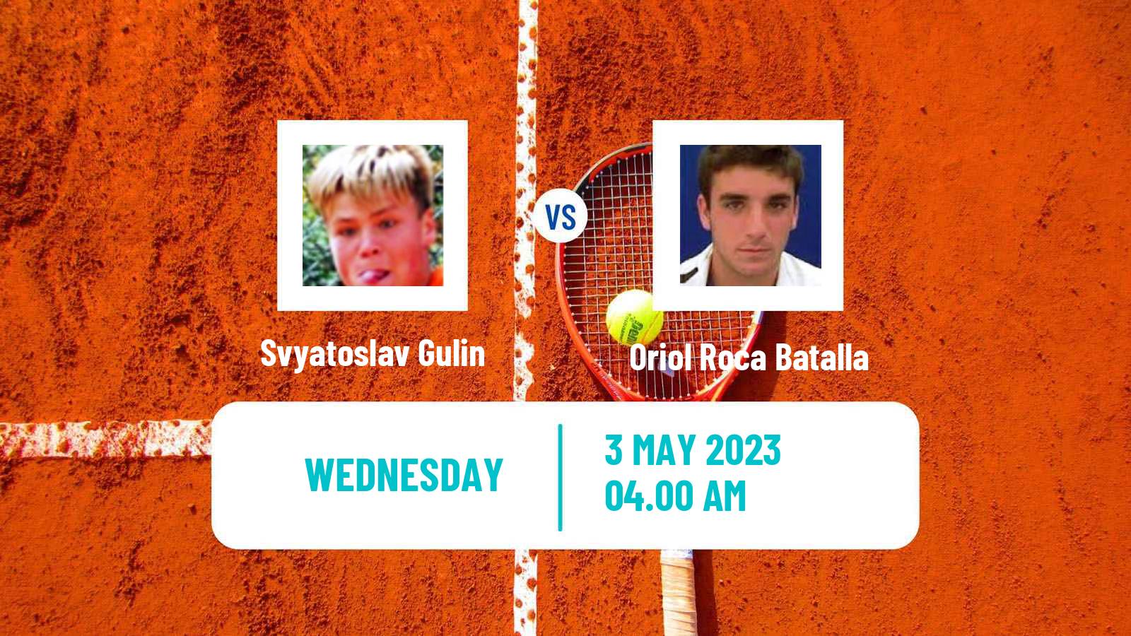 Tennis ITF Tournaments Svyatoslav Gulin - Oriol Roca Batalla