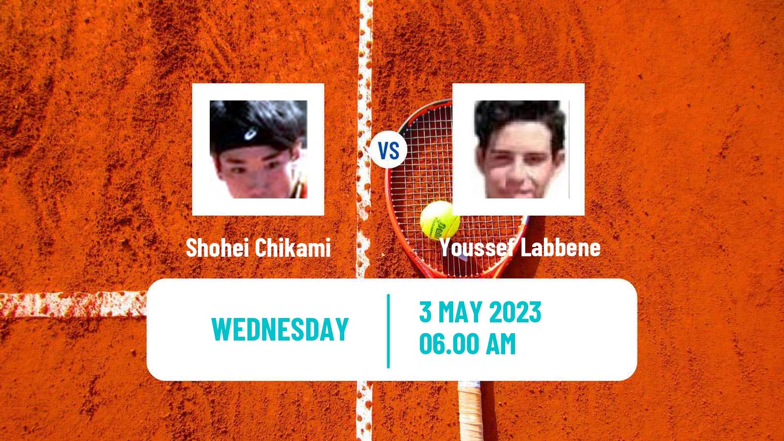 Tennis ITF Tournaments Shohei Chikami - Youssef Labbene