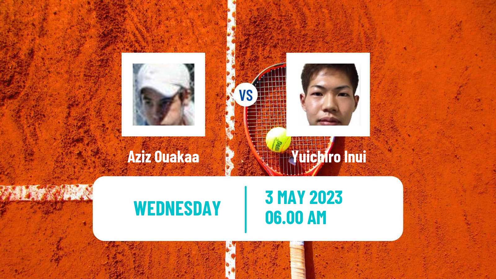 Tennis ITF Tournaments Aziz Ouakaa - Yuichiro Inui