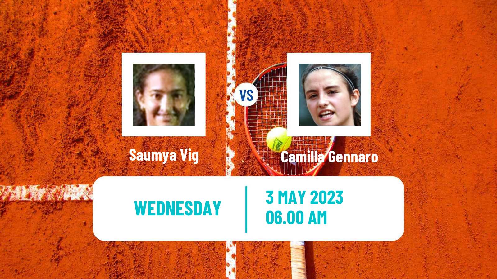 Tennis ITF Tournaments Saumya Vig - Camilla Gennaro