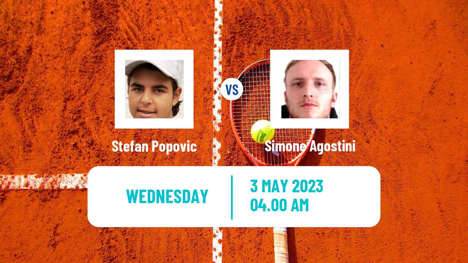 Tennis ITF Tournaments Stefan Popovic - Simone Agostini