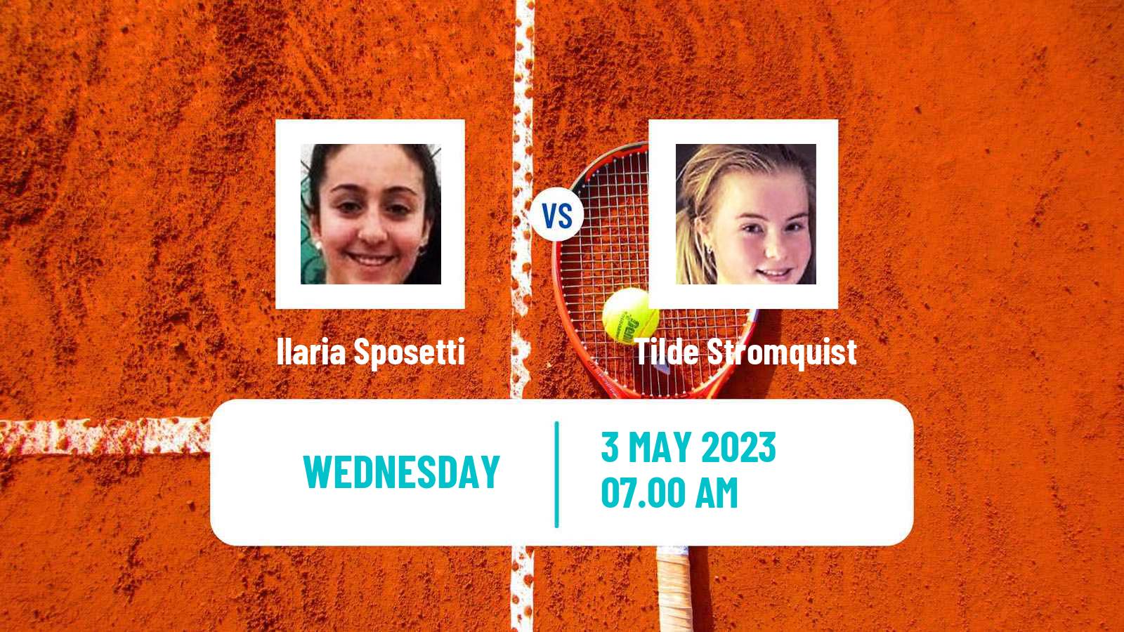 Tennis ITF Tournaments Ilaria Sposetti - Tilde Stromquist