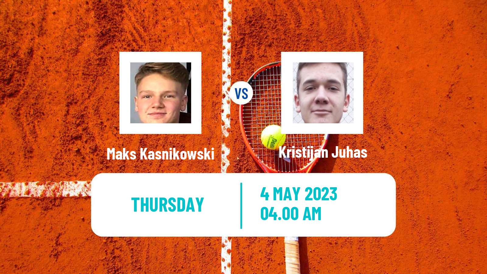 Tennis ITF Tournaments Maks Kasnikowski - Kristijan Juhas