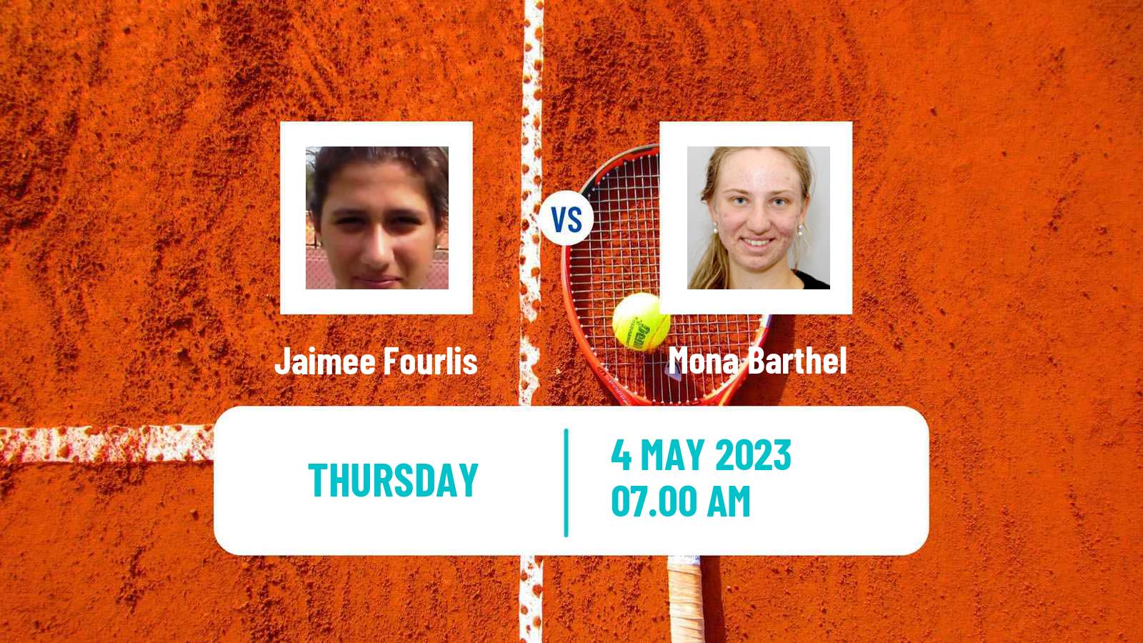 Tennis ITF Tournaments Jaimee Fourlis - Mona Barthel