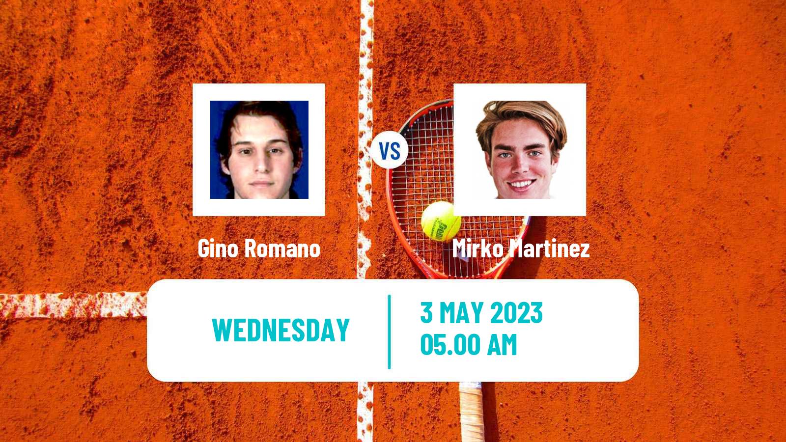 Tennis ITF Tournaments Gino Romano - Mirko Martinez