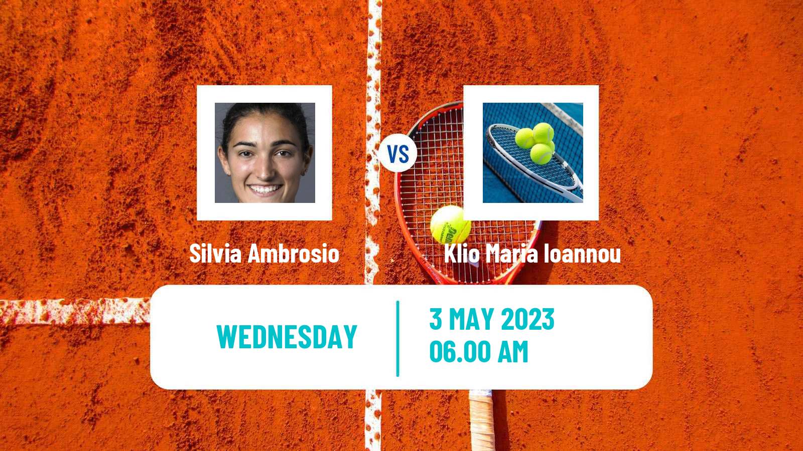 Tennis ITF Tournaments Silvia Ambrosio - Klio Maria Ioannou