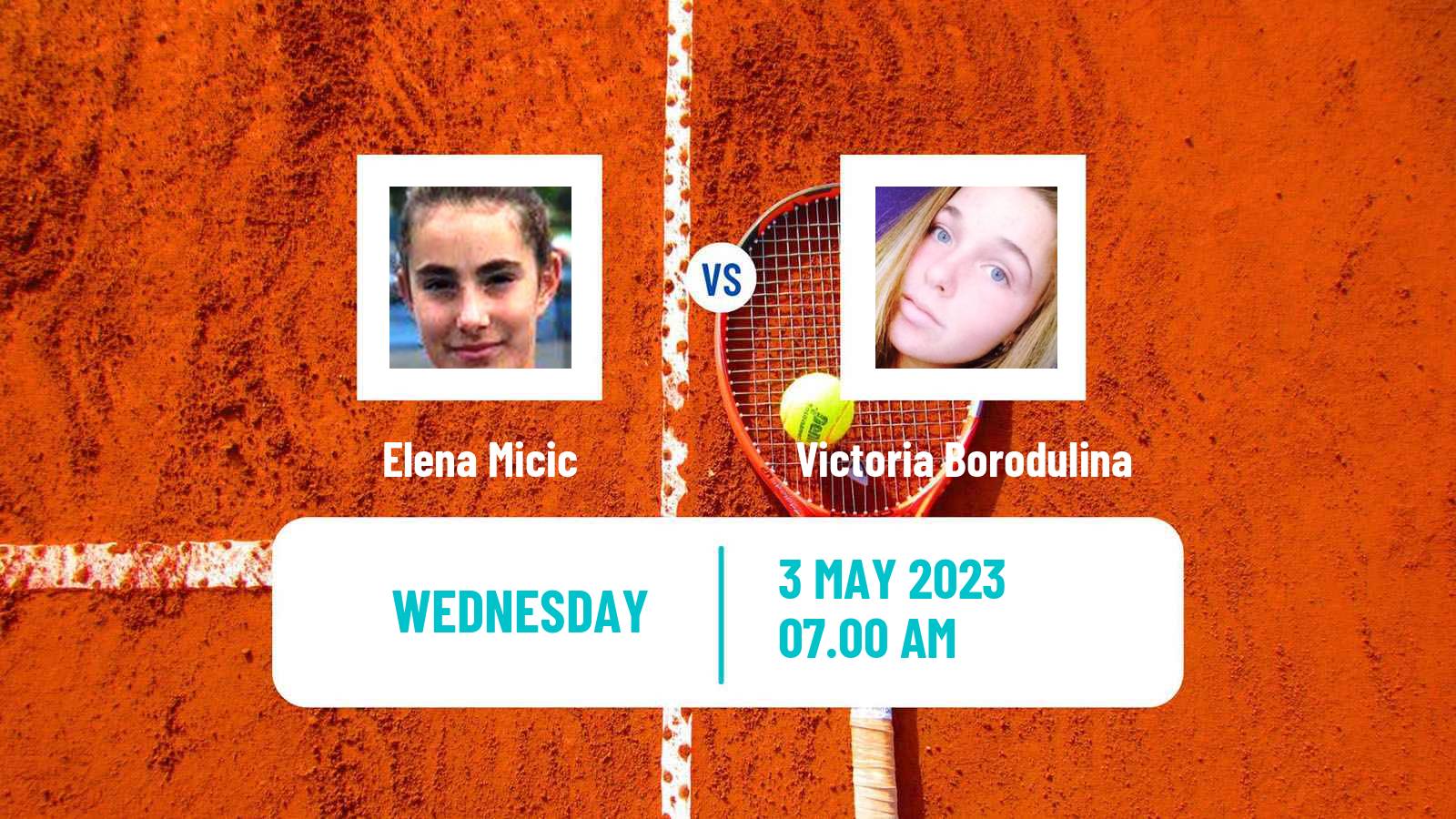 Tennis ITF Tournaments Elena Micic - Victoria Borodulina