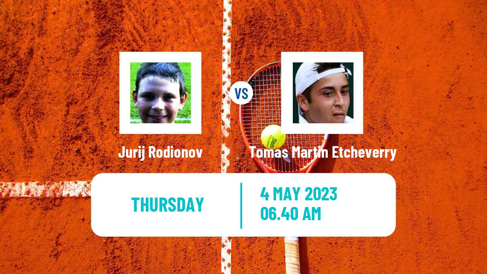 Tennis ATP Challenger Jurij Rodionov - Tomas Martin Etcheverry