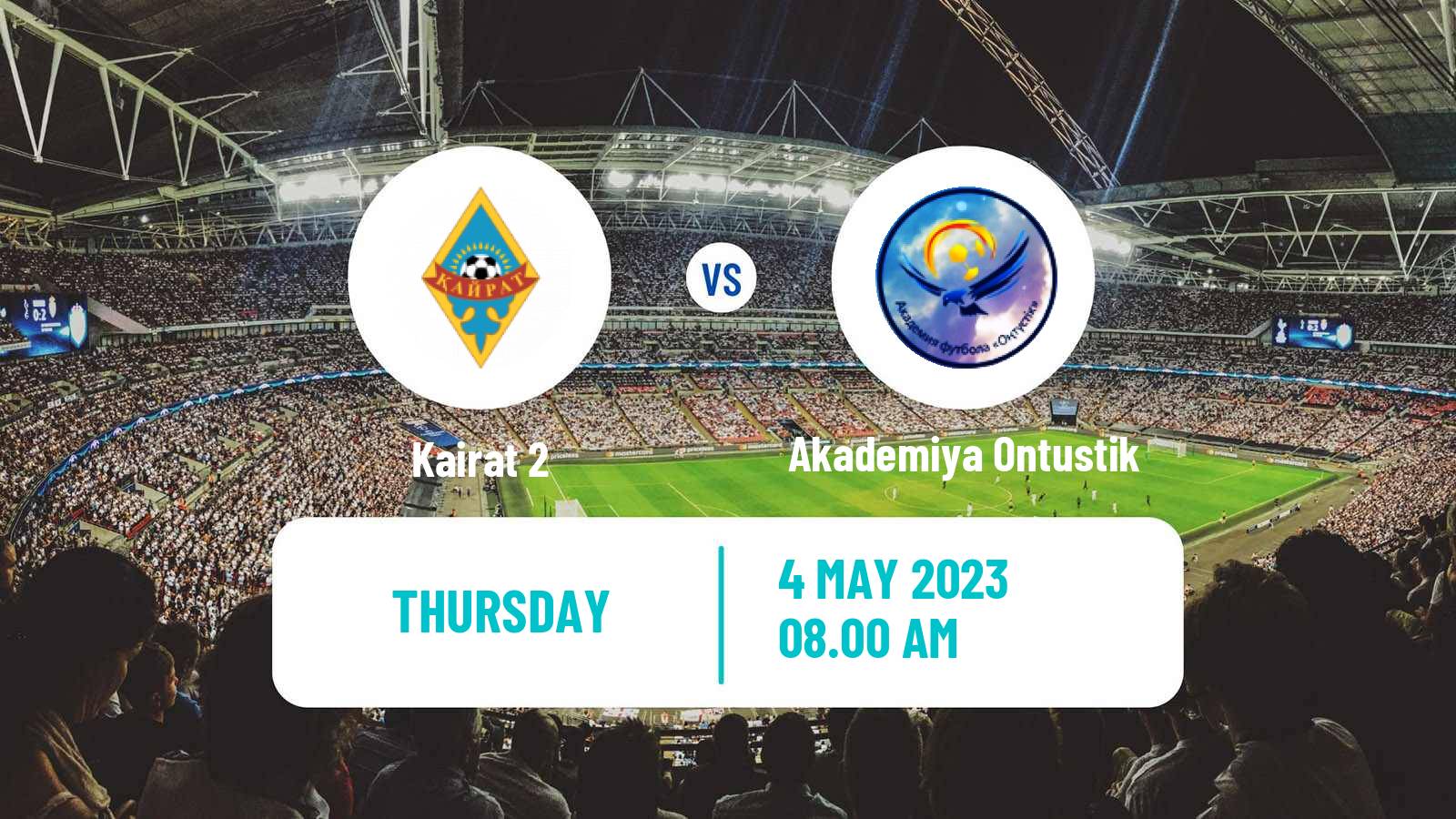 Soccer Kazakh First Division Kairat 2 - Akademiya Ontustik