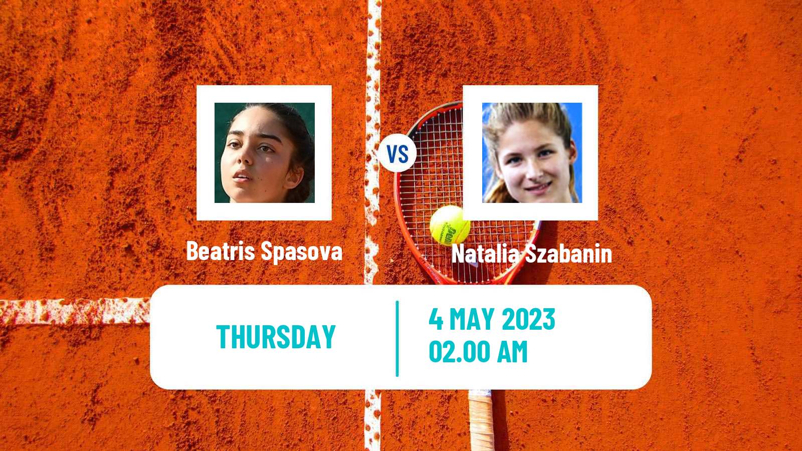 Tennis ITF Tournaments Beatris Spasova - Natalia Szabanin