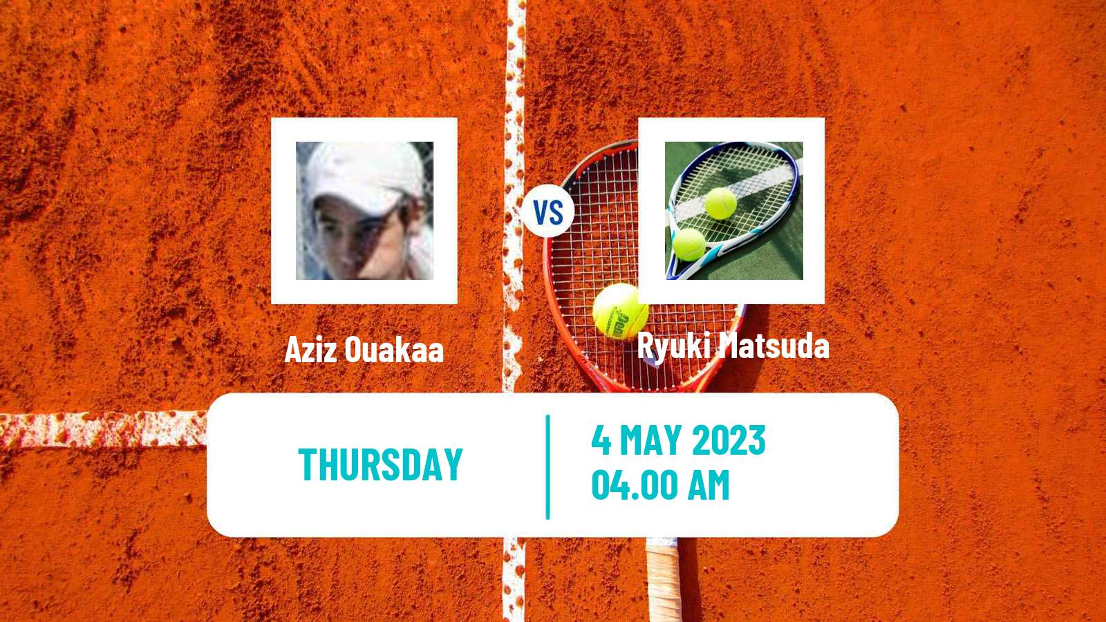 Tennis ITF Tournaments Aziz Ouakaa - Ryuki Matsuda