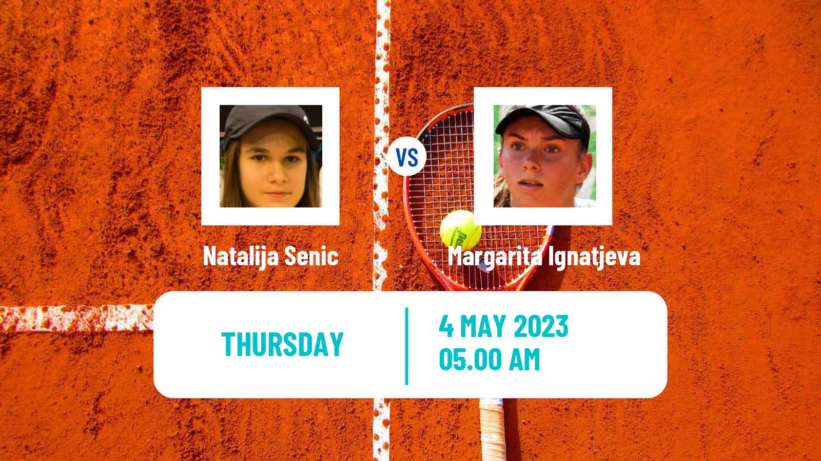 Tennis ITF Tournaments Natalija Senic - Margarita Ignatjeva