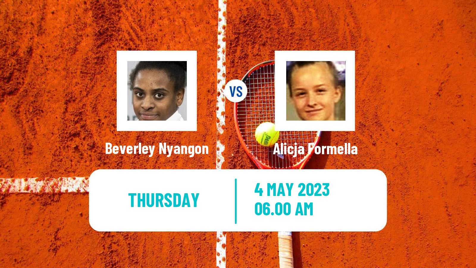 Tennis ITF Tournaments Beverley Nyangon - Alicja Formella