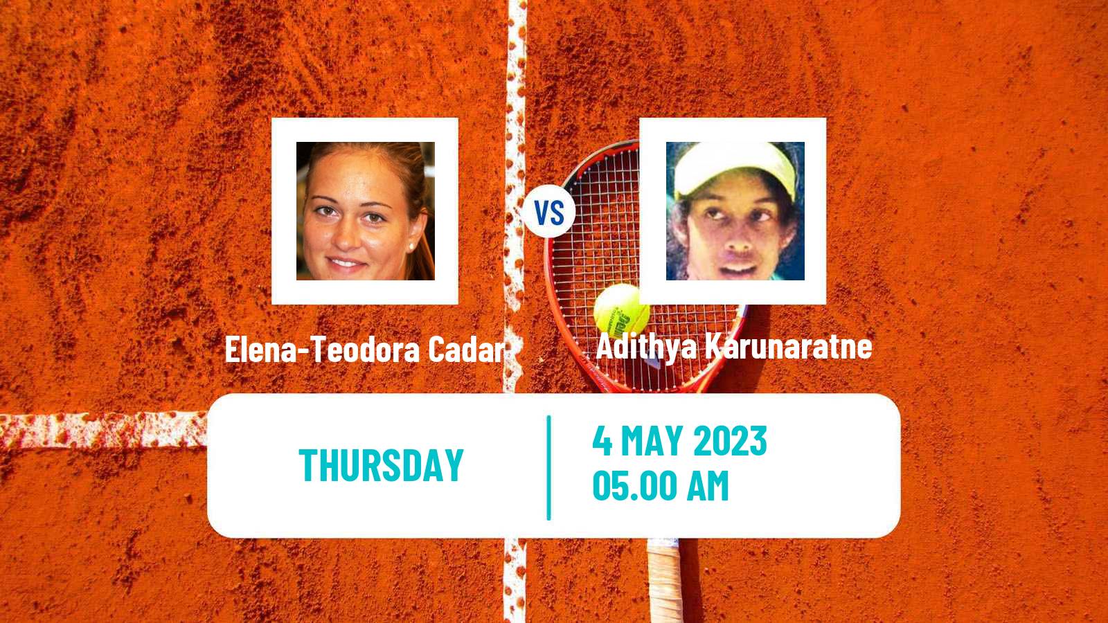 Tennis ITF Tournaments Elena-Teodora Cadar - Adithya Karunaratne