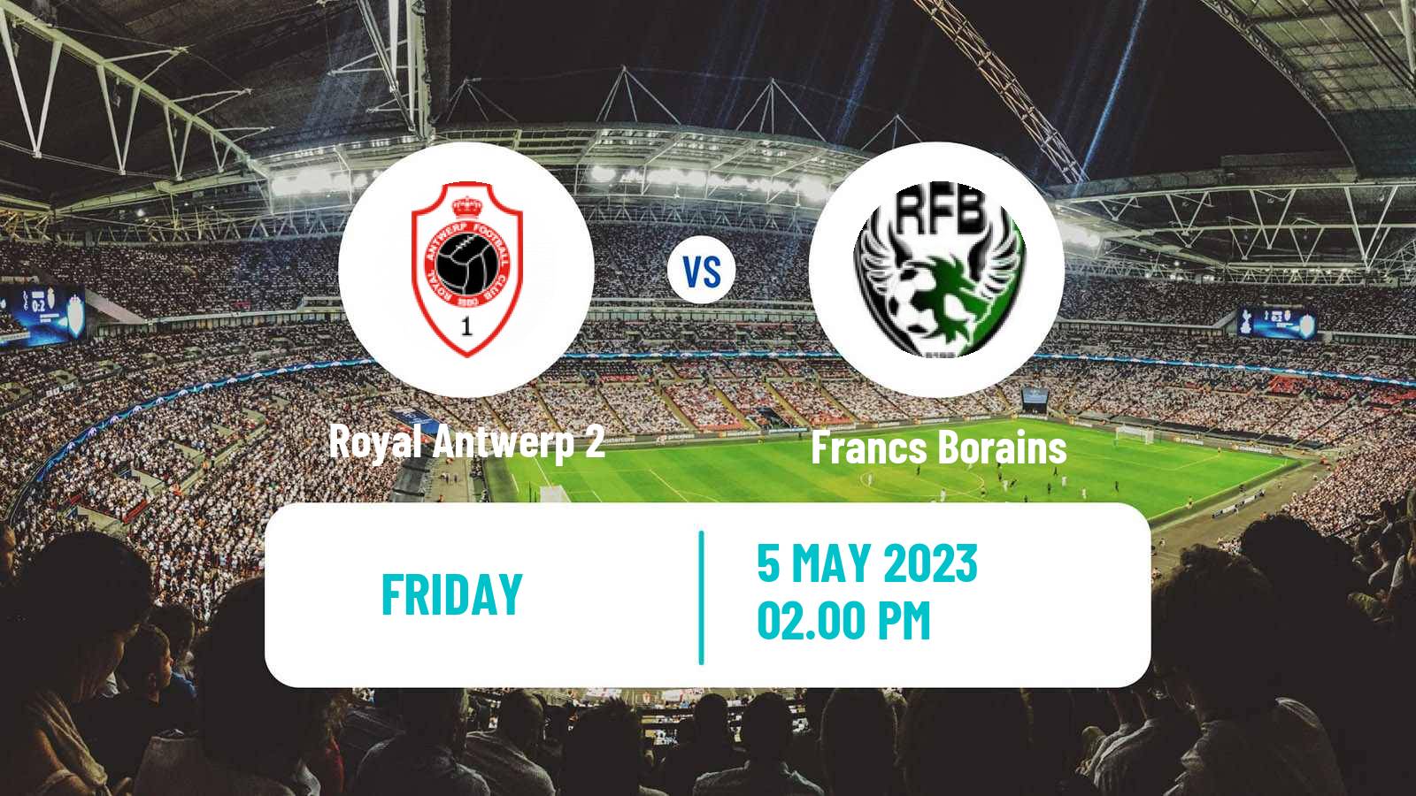 Soccer Belgian National Division 1 Royal Antwerp 2 - Francs Borains