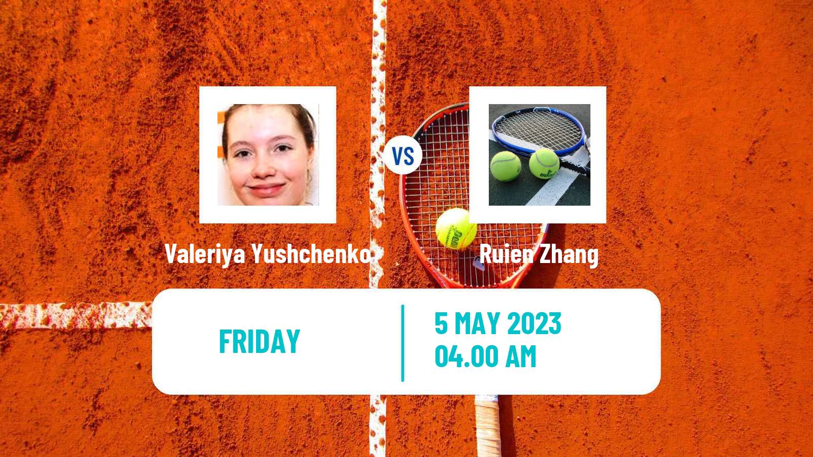Tennis ITF Tournaments Valeriya Yushchenko - Ruien Zhang
