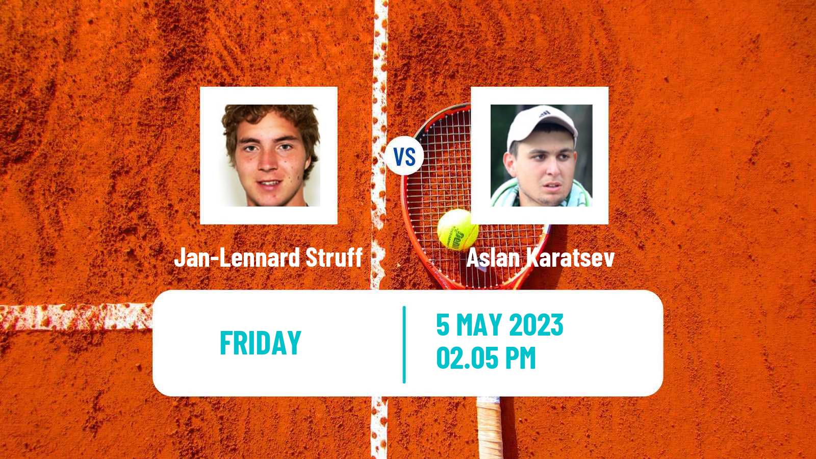 Tennis ATP Madrid Jan-Lennard Struff - Aslan Karatsev