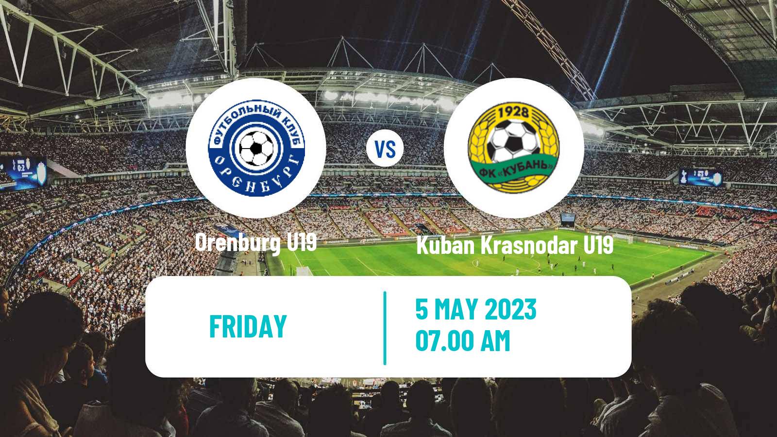 Soccer Russian Youth League Orenburg U19 - Kuban Krasnodar U19