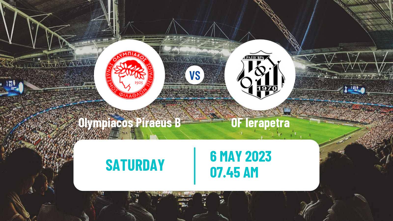 Soccer Greek Super League 2 Olympiacos Piraeus B - OF Ierapetra