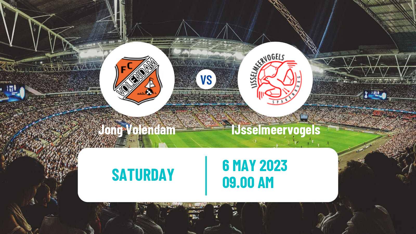 Soccer Dutch Tweede Divisie Jong Volendam - IJsselmeervogels