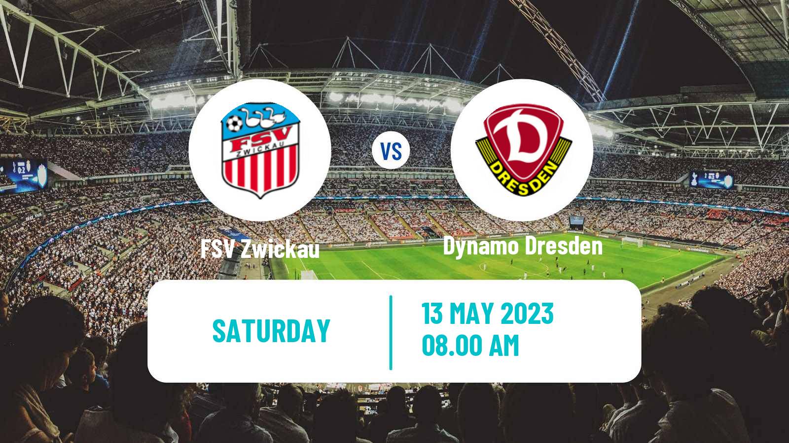Soccer German 3 Bundesliga Zwickau - Dynamo Dresden