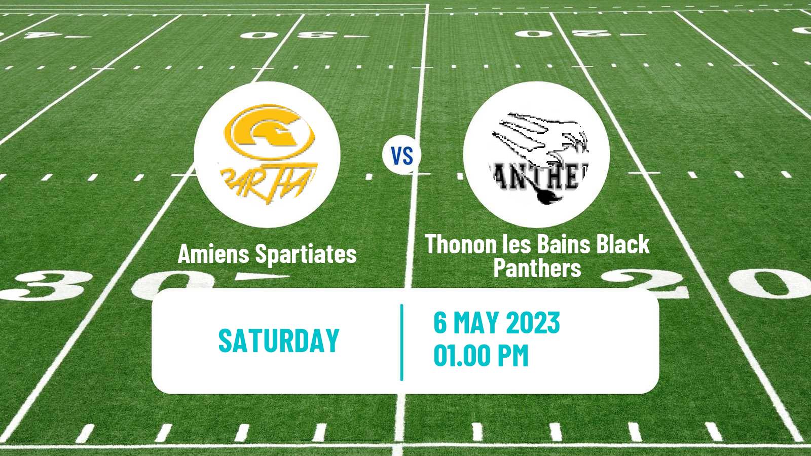American football French Championnat Elite American Football Amiens Spartiates - Thonon les Bains Black Panthers