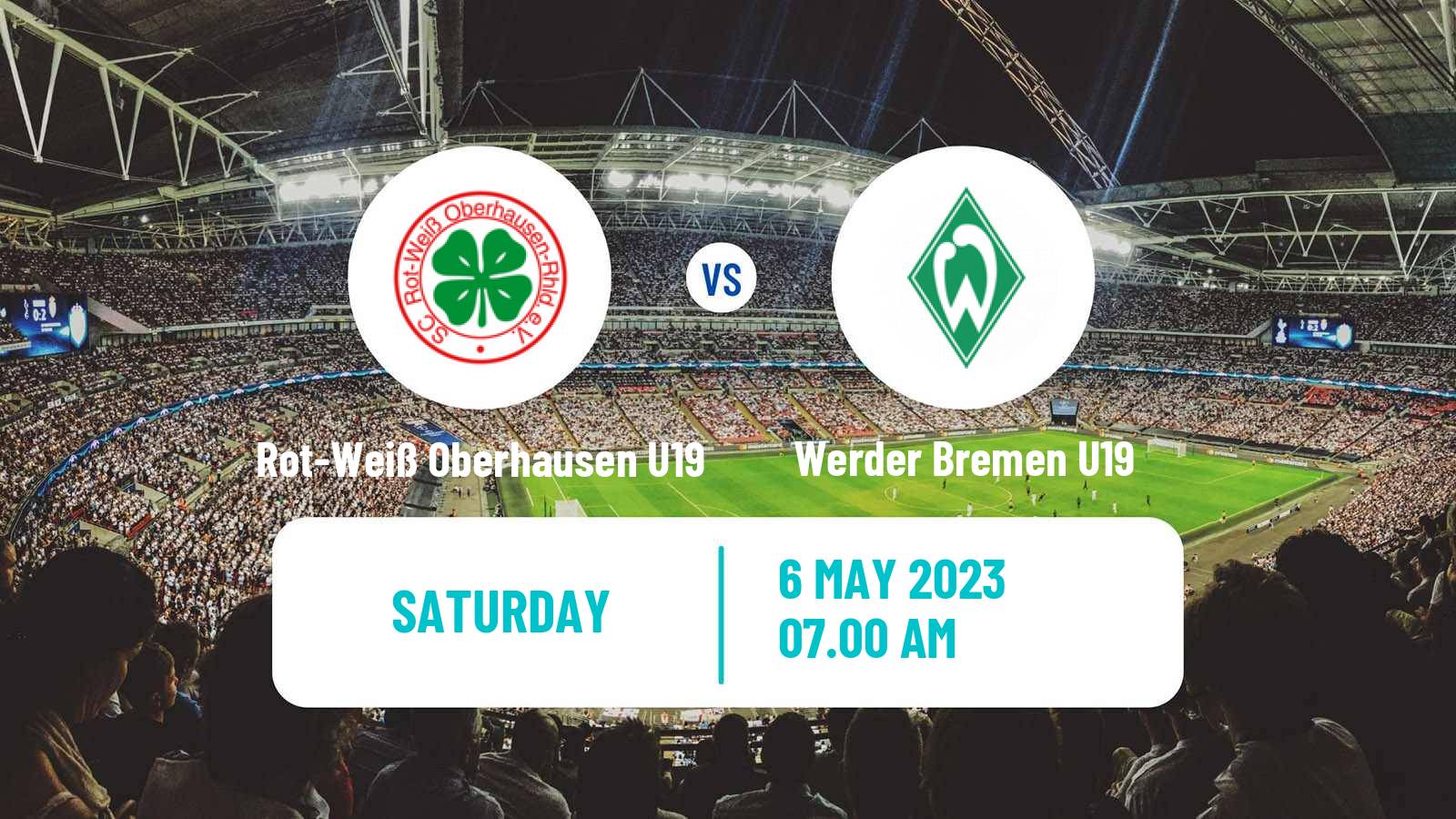 Soccer German Junioren Bundesliga Play Offs Rot-Weiß Oberhausen U19 - Werder Bremen U19