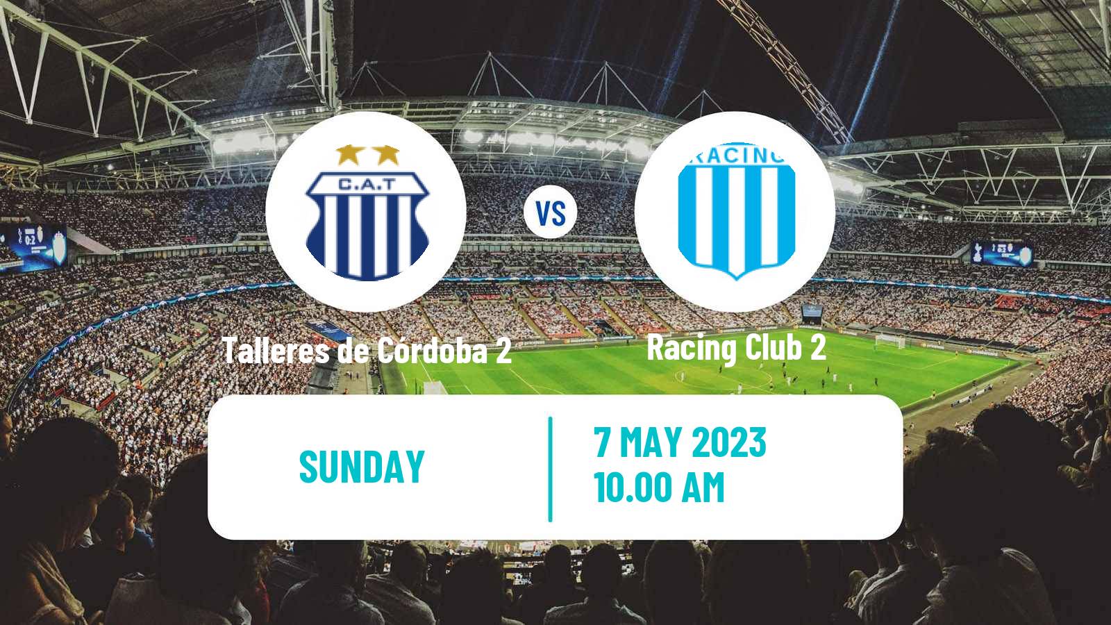 Soccer Argentinian Reserve League Talleres de Córdoba 2 - Racing Club 2