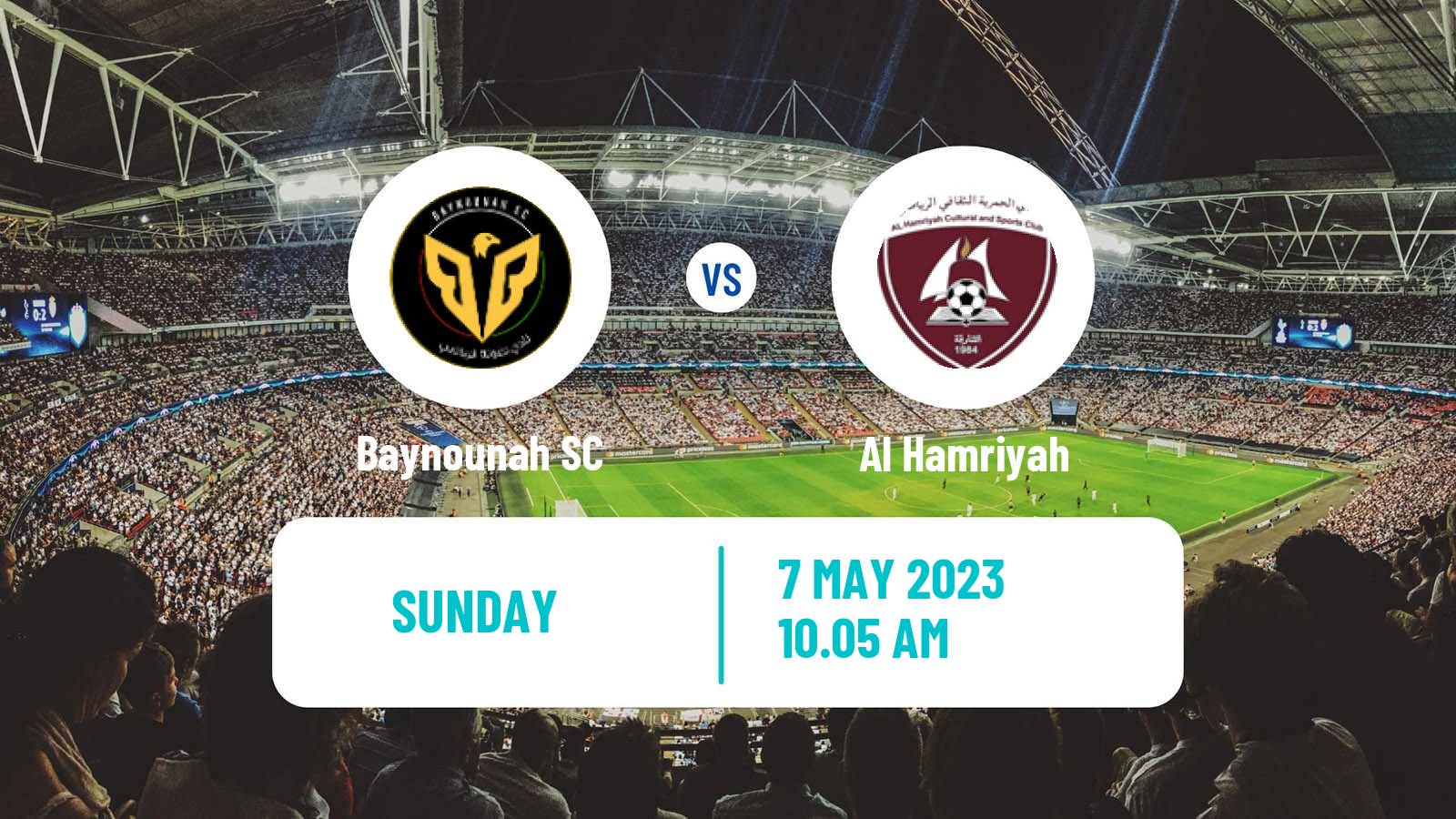 Soccer UAE Division 1 Baynounah - Al Hamriyah