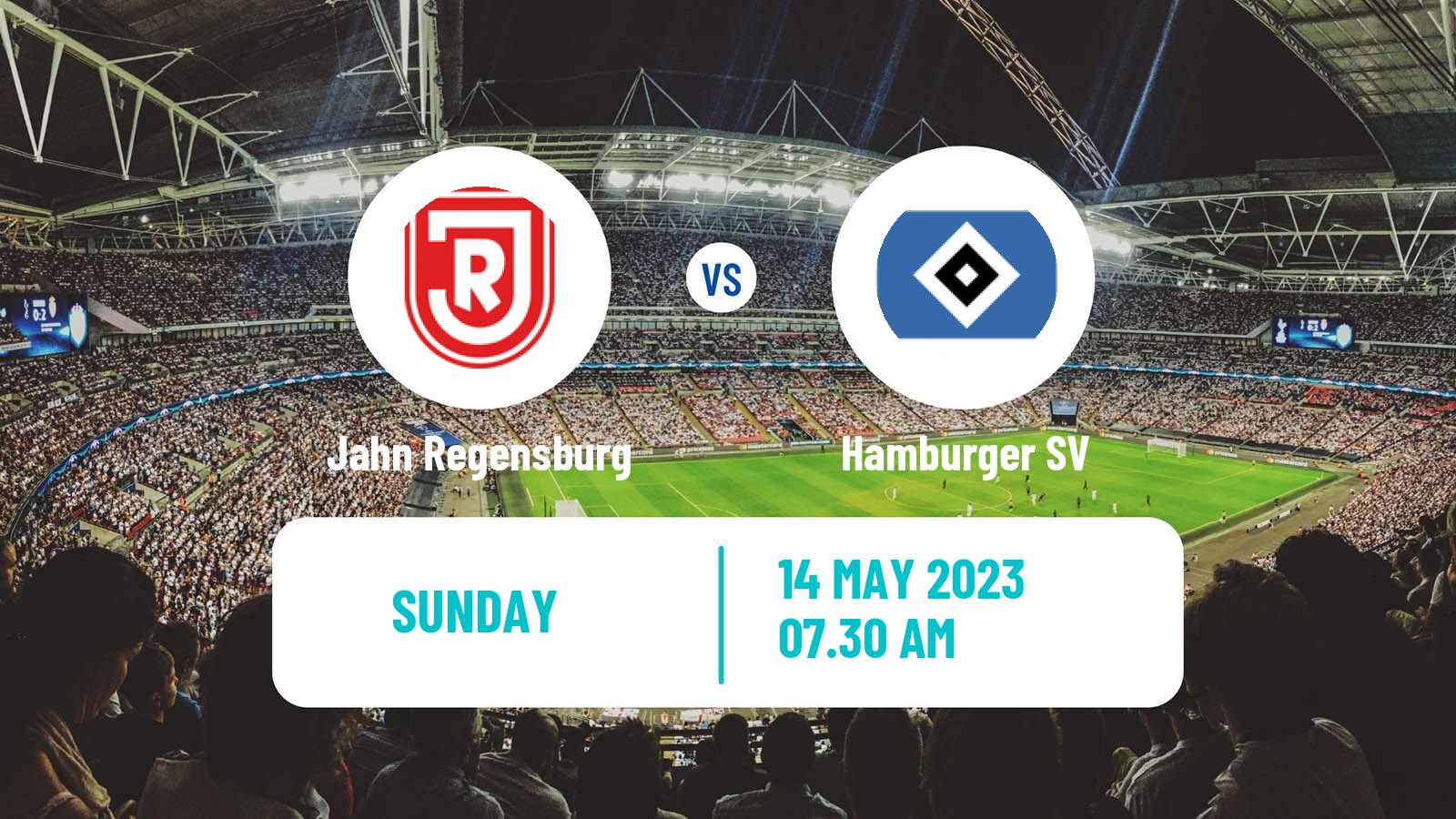 Soccer German 2 Bundesliga Jahn Regensburg - Hamburger SV