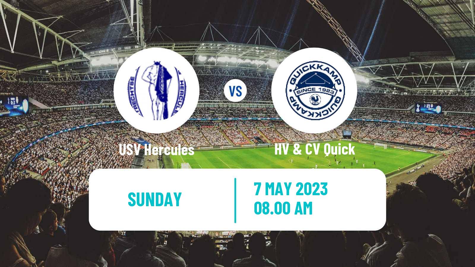 Soccer Dutch Derde Divisie USV Hercules - HV & CV Quick