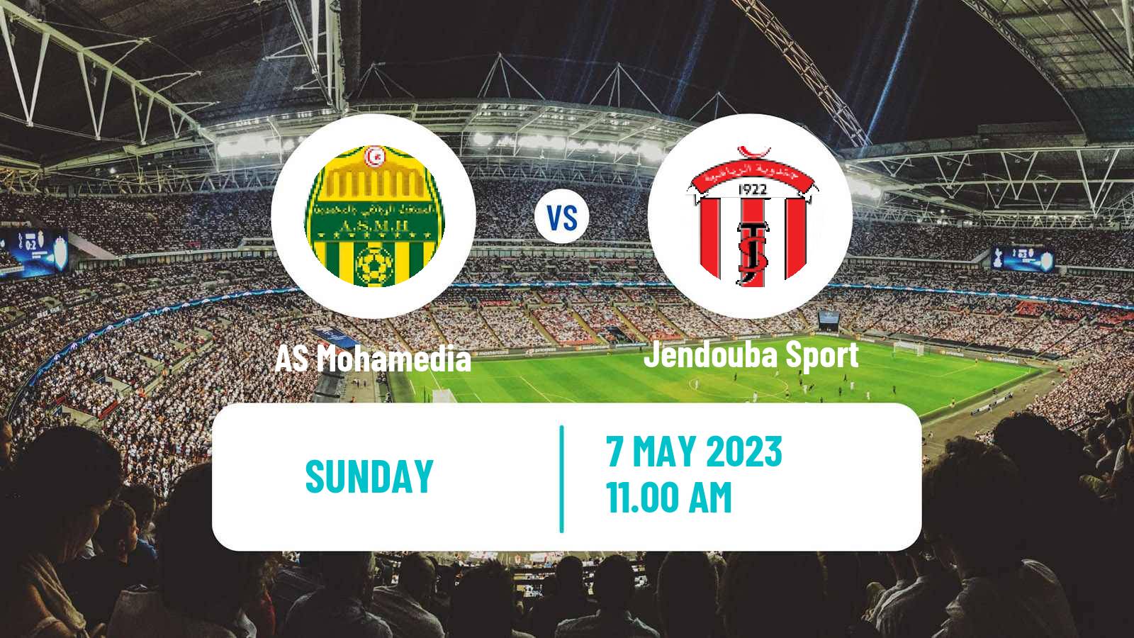 Soccer Tunisian Ligue 2 AS Mohamedia - Jendouba Sport