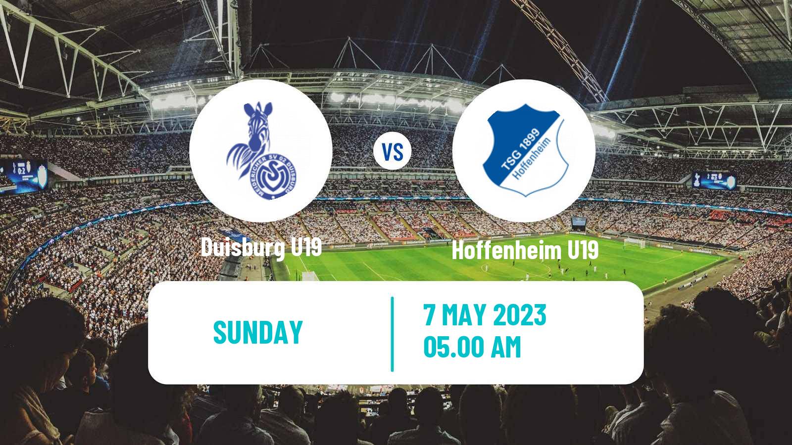 Soccer German Junioren Bundesliga Play Offs Duisburg U19 - Hoffenheim U19