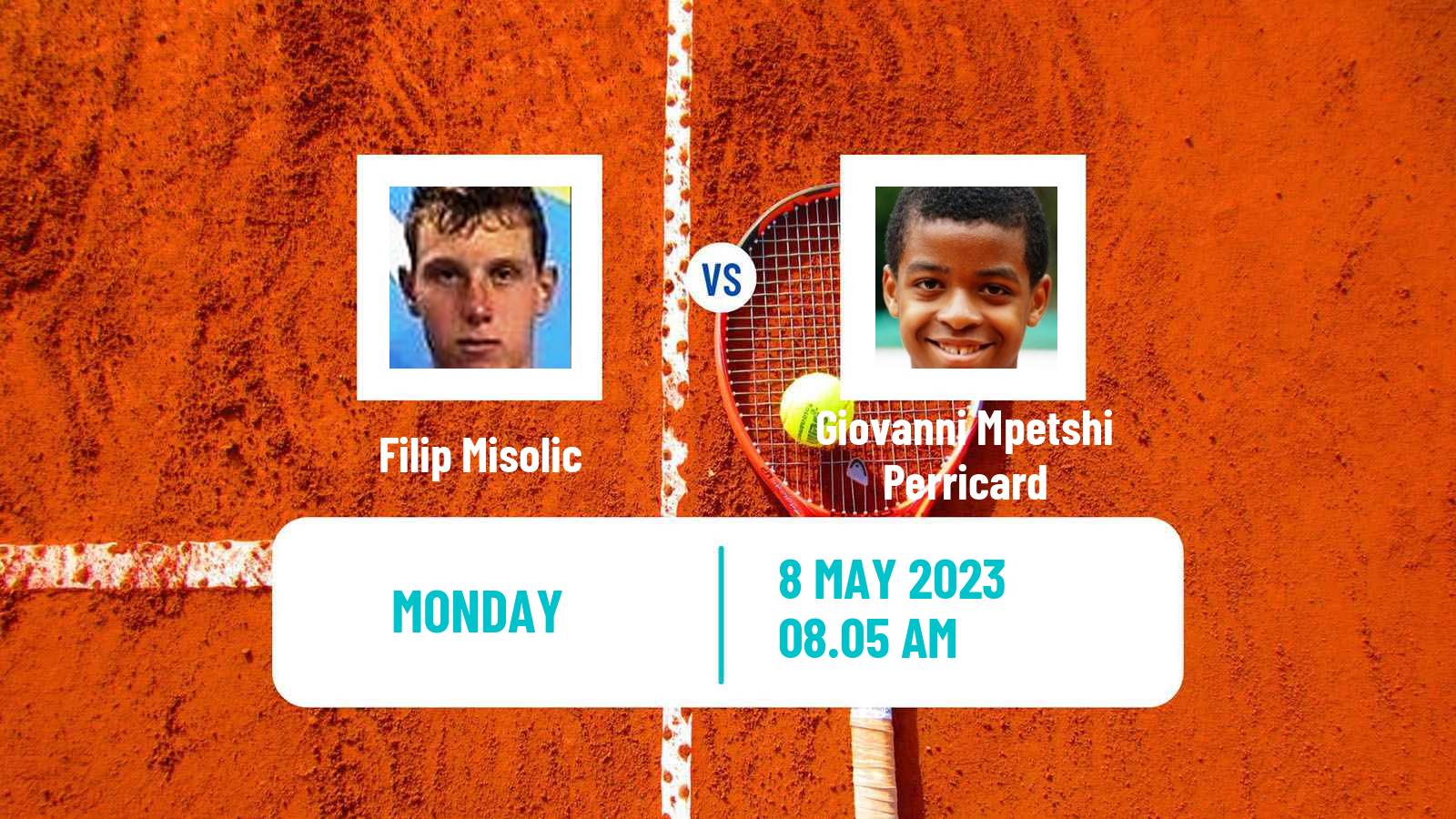 Tennis ATP Challenger Filip Misolic - Giovanni Mpetshi Perricard