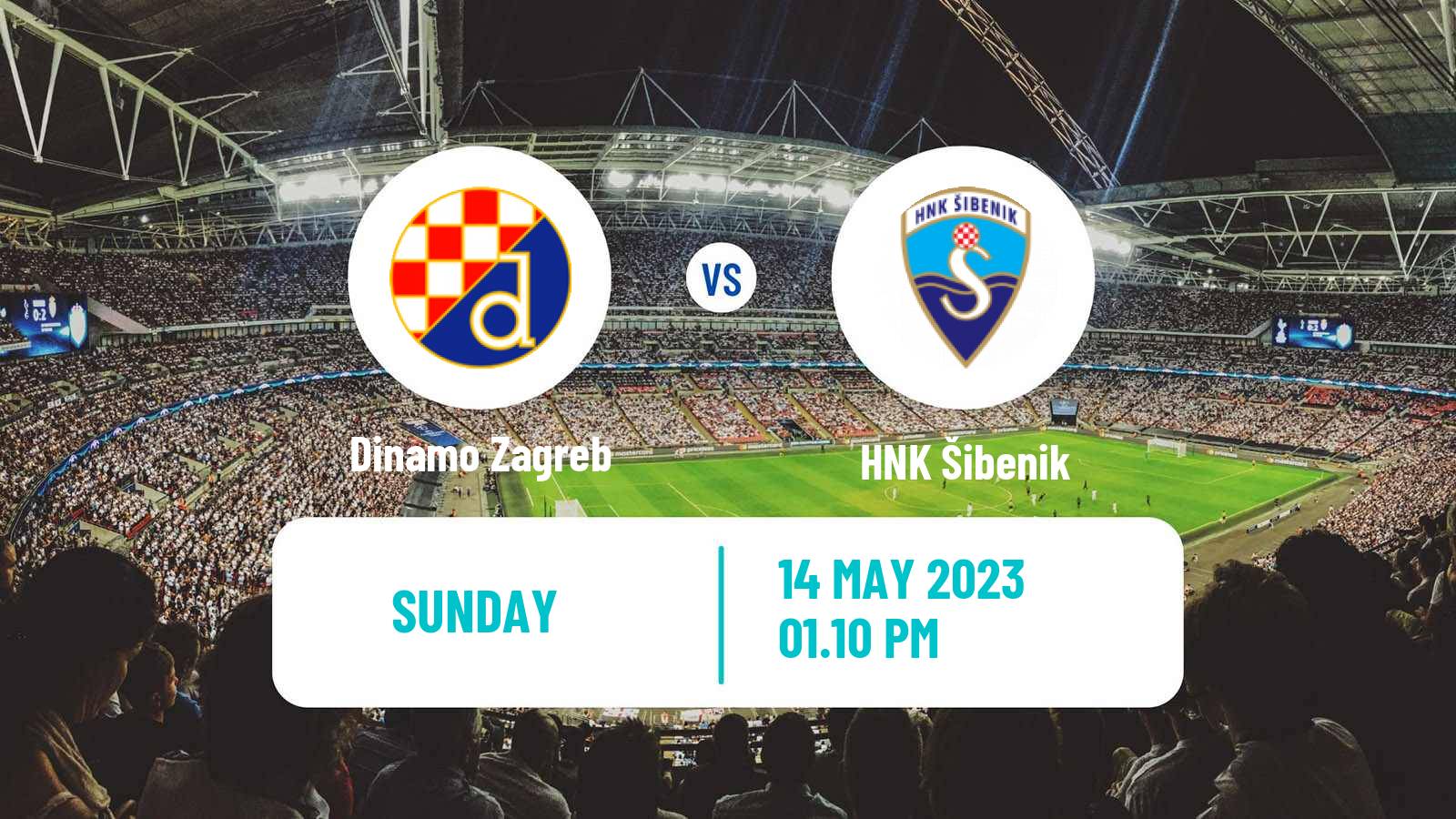 Soccer Croatian HNL Dinamo Zagreb - Šibenik